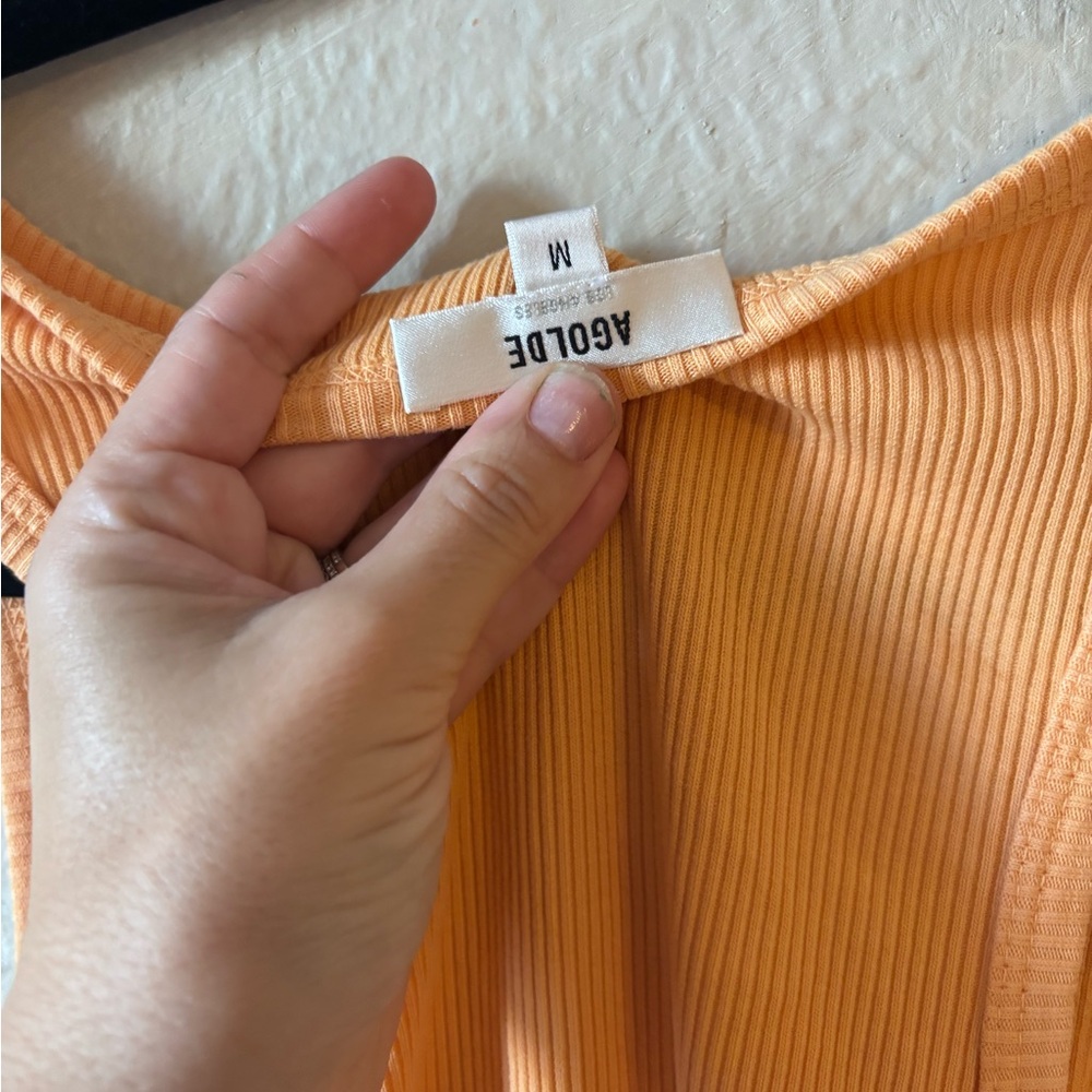 Agolde‎ Orange Ribbed Tank Top - Picture 7 of 7